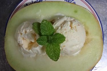 Melão com gelado
